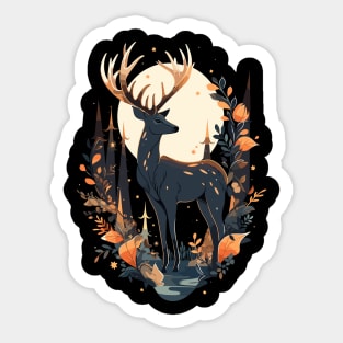 Cottagecore Deer Ugly Christmas Men Kids Women Christmas Sticker